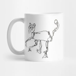 The artist as mentally deranged cat doodles Mug